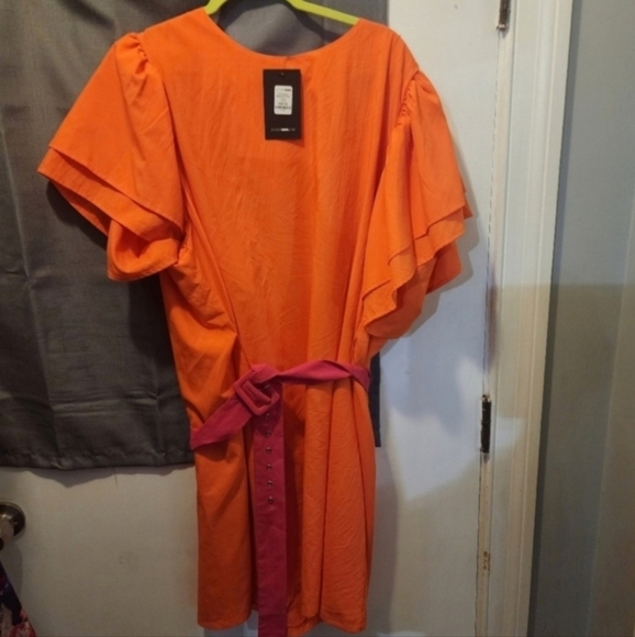 🍂🍁PERFECT FALL DRESS!!Nwt GORGEOUS!!! fashion nova 3x belted mini dress - Picture 3 of 5